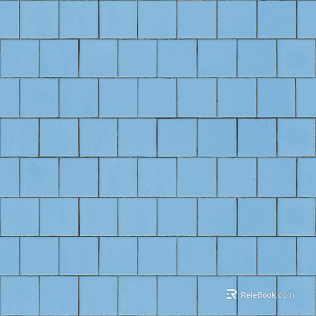Light blue plain ceramic tile kitchen and bathroom wall texture