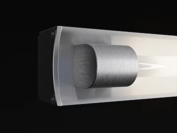 Wire-drawing Silver Metal Wall Lamp Components texture (ID:ffaeh663296)