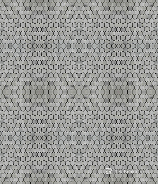 Hexagonal brick mosaic gray brick seamless texture
