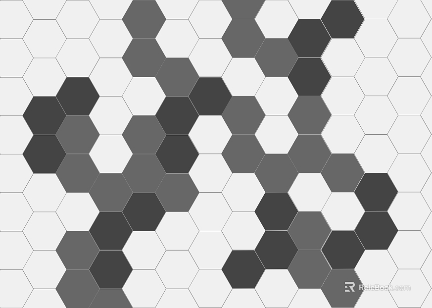 Hexagonal Brick Black Edge Geometric Floor Tile texture