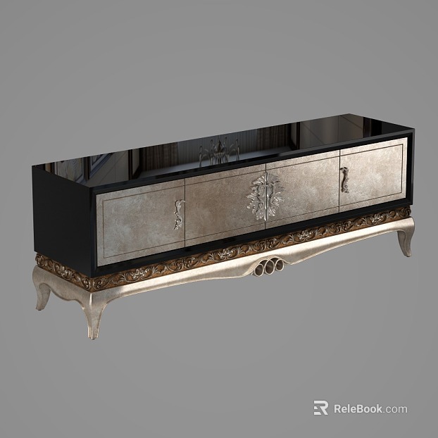 European style old metal TV cabinet texture