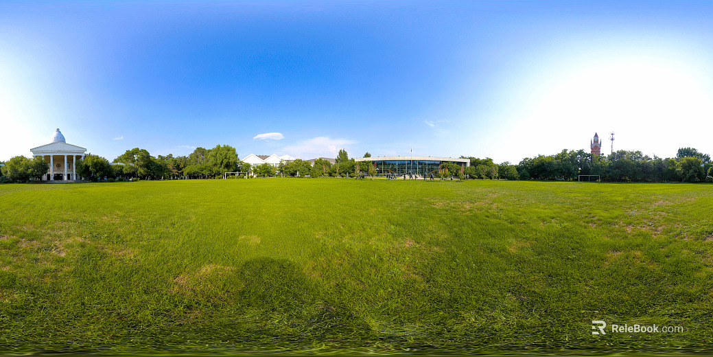 HDR City Community Park Panorama texture