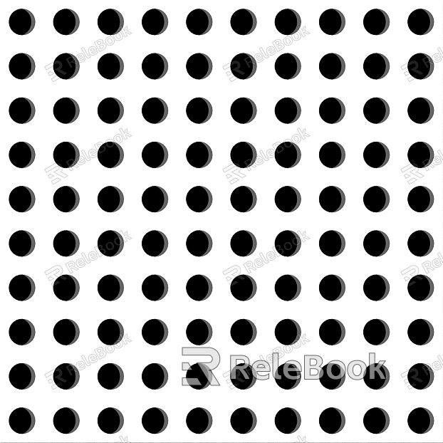 The image depicts a perforated metal plate with a uniform pattern of small, circular holes, providing a structured, yet airy aesthetic, ideal for various architectural and design applications.