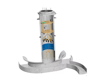 Cement structure art installation 3d model