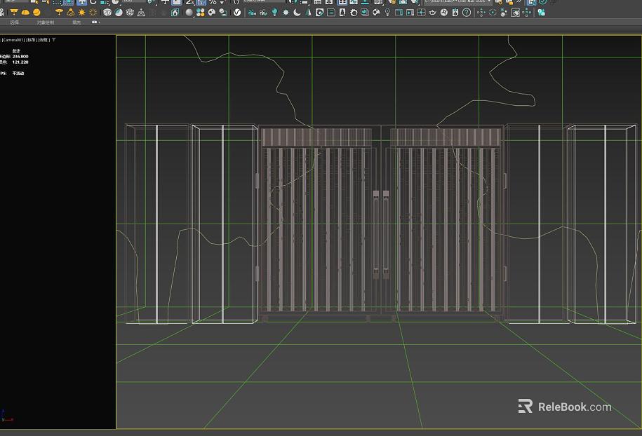 Modern metal double door texture
