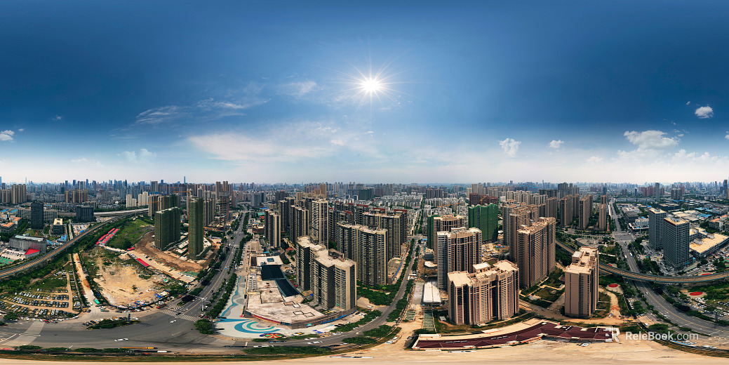 HDR urban ecological greening panorama texture