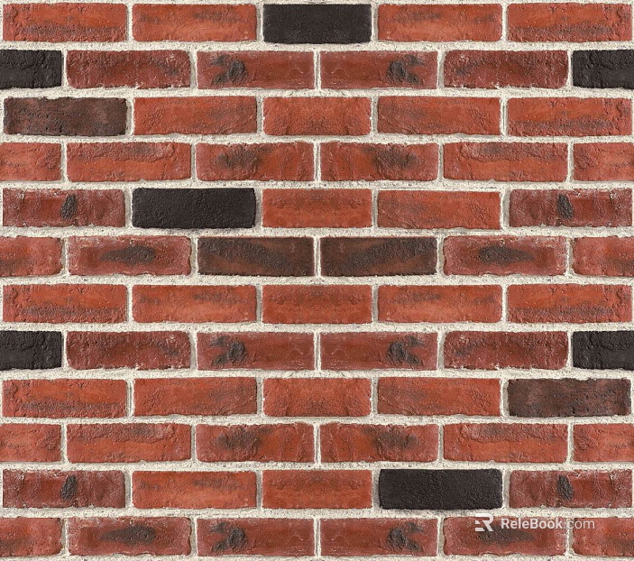 Brick wall villa facade red cultural brick seamless texture