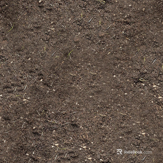 Dark brown dirt outdoor ground texture