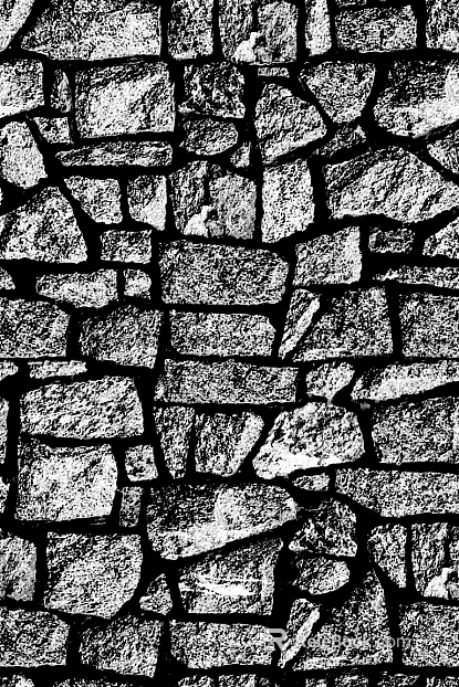 Culture stone black and white stone wall seamless texture