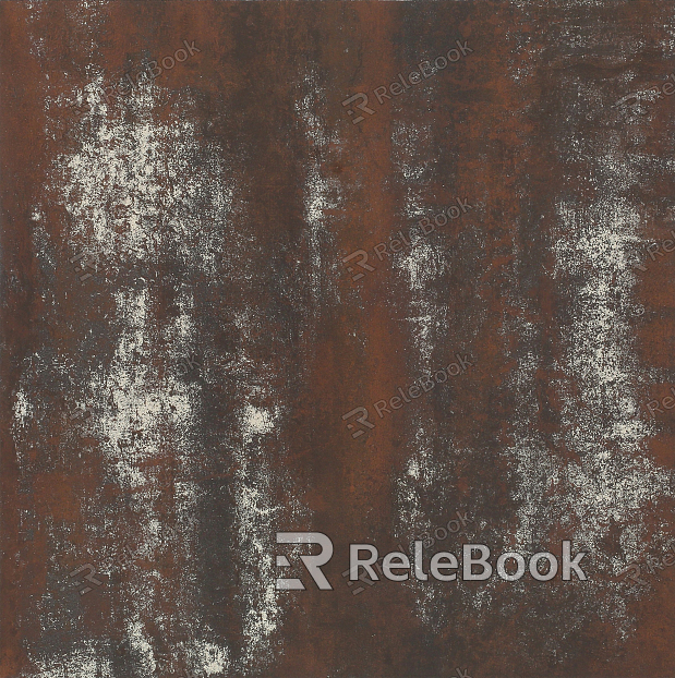 A vintage, oxidized metal texture, showcasing layers of peeling paint and rust, revealing the worn, industrial character beneath.