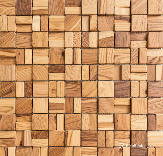 wood grain mosaic texture