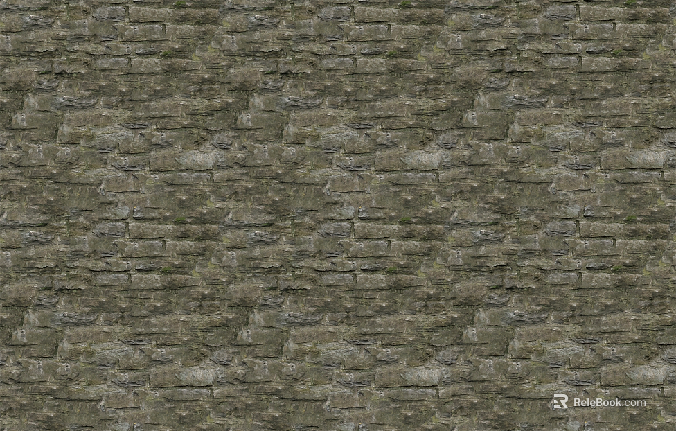 Green gray culture stone exterior wall brick texture