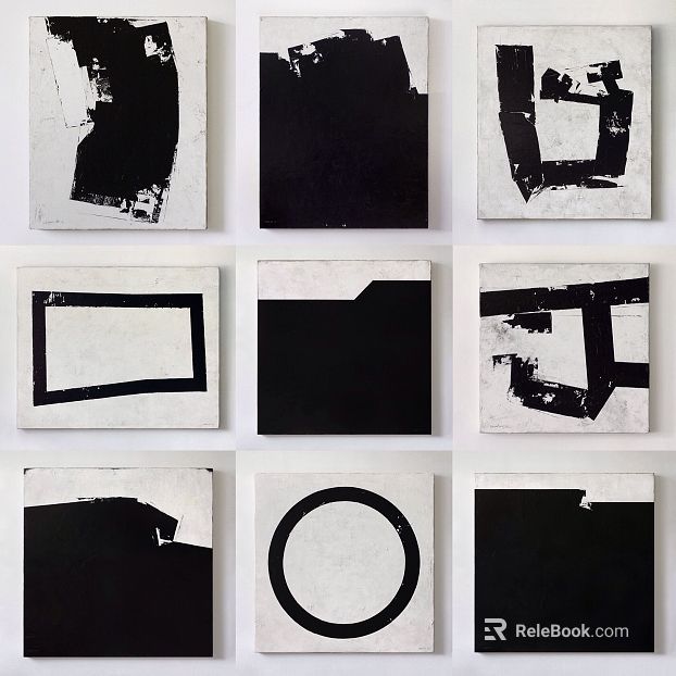 black and white painting texture