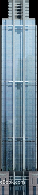 Modern glass curtain wall office building texture