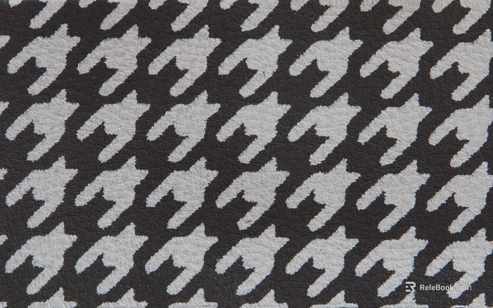 Black and White Houndstooth Leather Soft Fabric texture