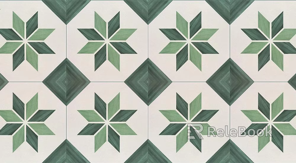 Tile small fresh green plant texture art brick texture