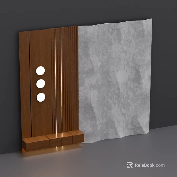 Modern curry color wall panel light gray cement background wall texture