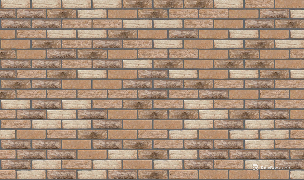 Brick wall yellow three-color brick texture