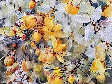 Flower Painting Hanging Painting Decorative Painting Plant Painting texture (ID:ffach047220)
