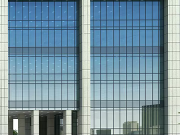 Modern light gray glass curtain wall building exterior wall texture (ID:ffaeh322226)