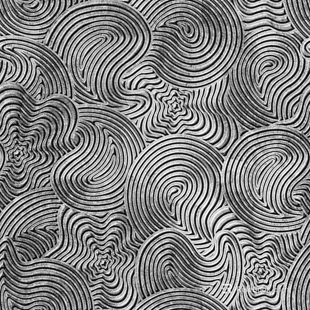 Embossed black and white arc seamless texture