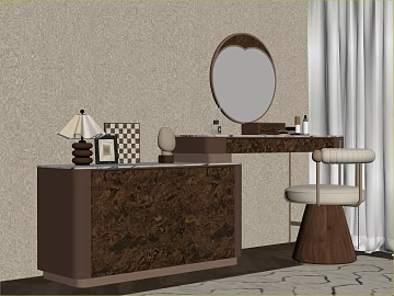 Dark brown nodulation wood dressing table finish texture (ID:ffaeh600041)