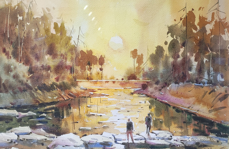 Ink landscape texture