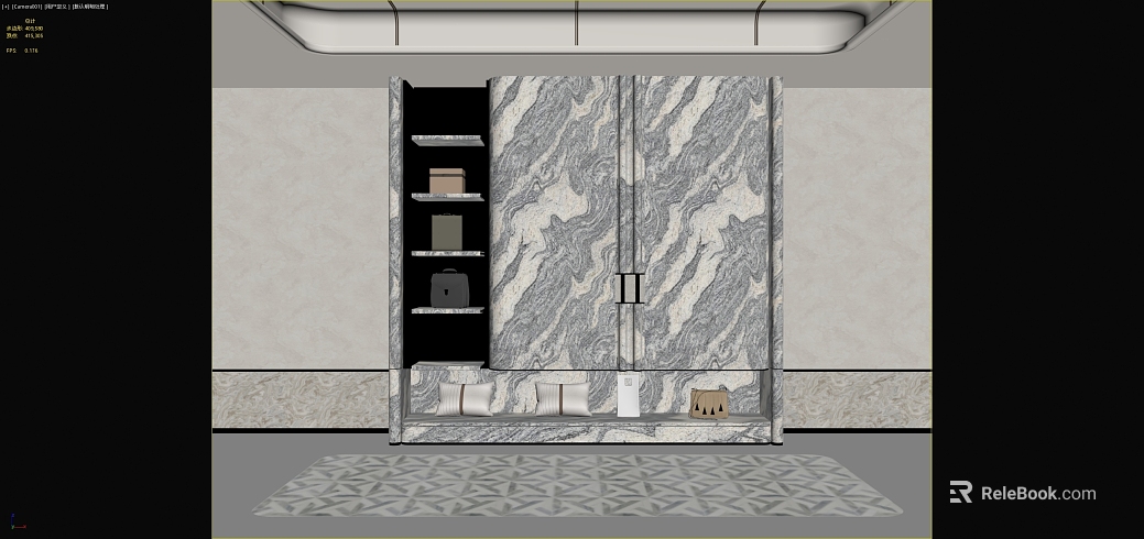 Light Luxury Grey Marble Custom Cabinet Finish texture
