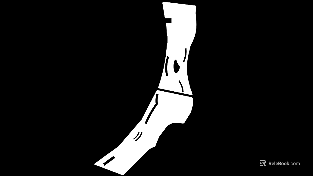 Black and white simple bone decoration elements texture