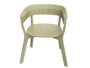 Light Log Color Simple Dining Chair 3d model