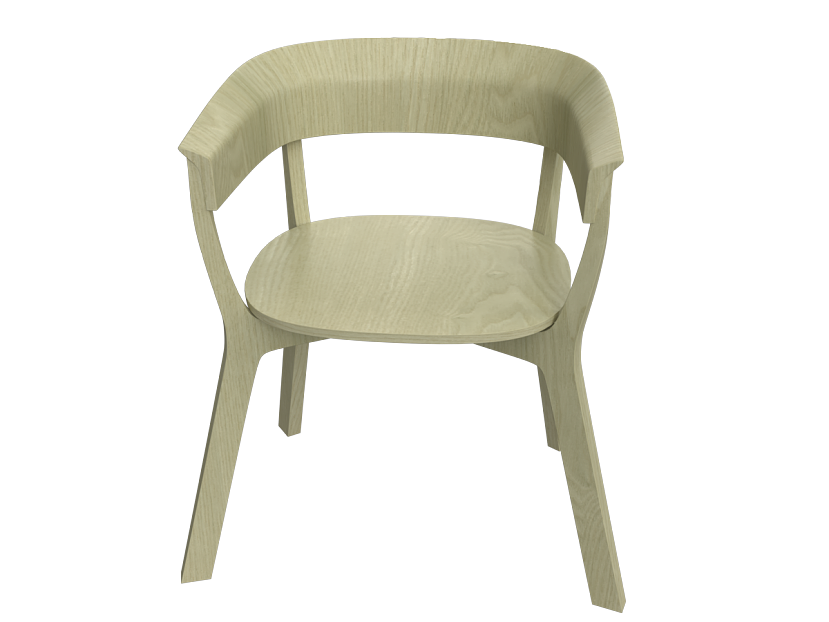 Light Log Color Simple Dining Chair texture