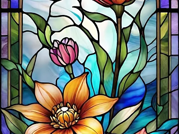 Art pattern stained glass texture (ID:ffach769170)