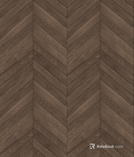 Wood floor dark fish bone pattern texture