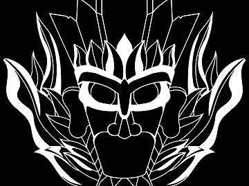 Tattoo black and white mask pattern texture (ID:ffach539084)