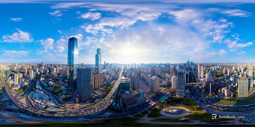 sunny day city view hdr texture