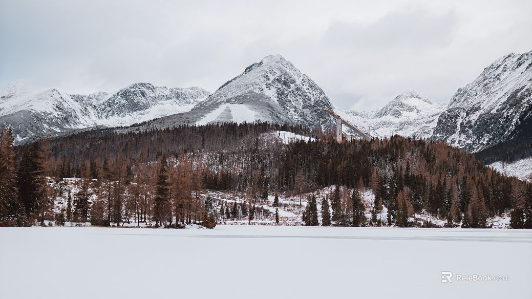 Modern Natural Landscape Snow Mountain Exterior texture