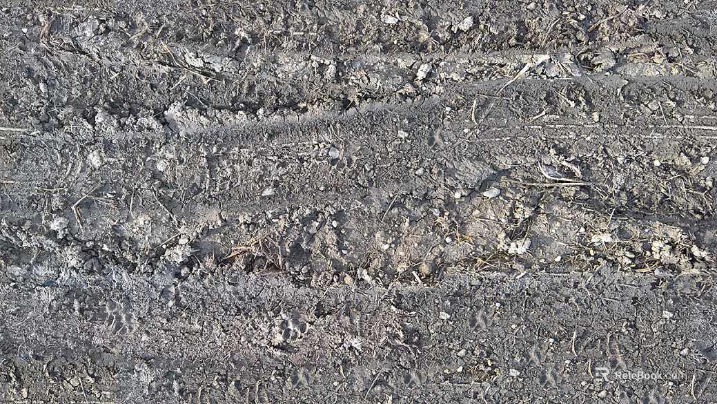 Sandy soil road ground texture