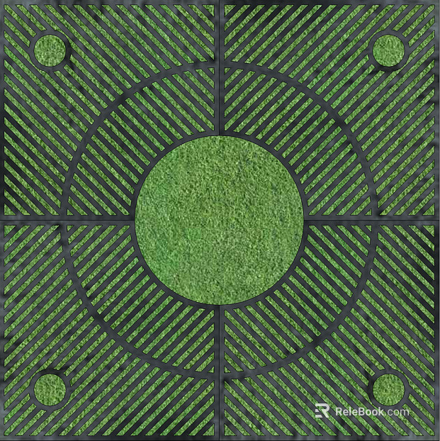 grass-planting brick texture