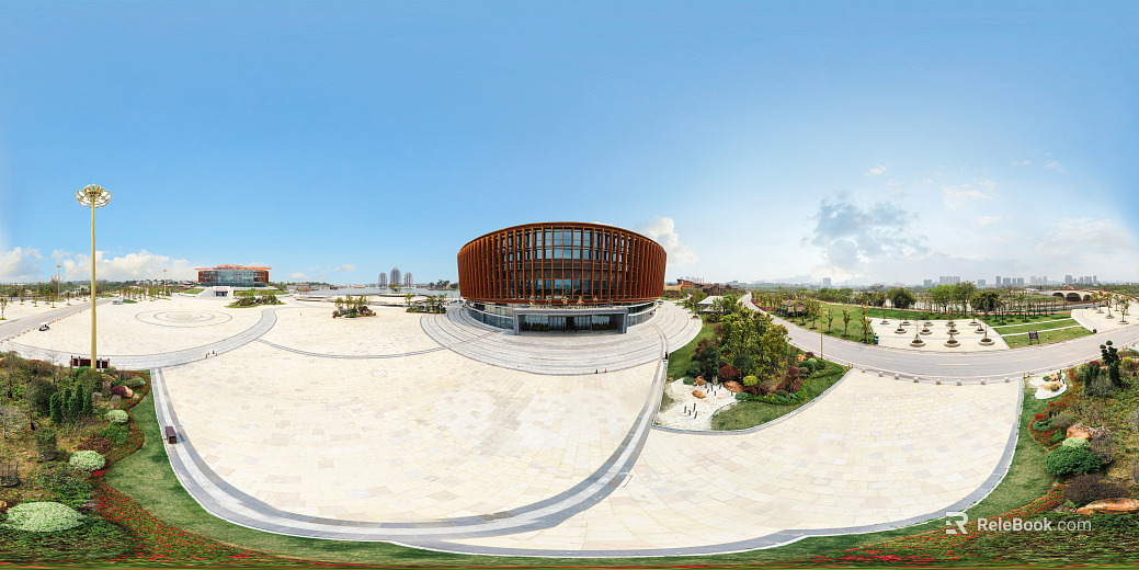 HDR City Leisure Square Panoramic View texture