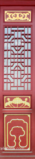 Wood carved red wood grain hollow door texture
