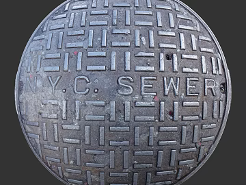 Manhole Cover PBR texture (ID:ffach070214)