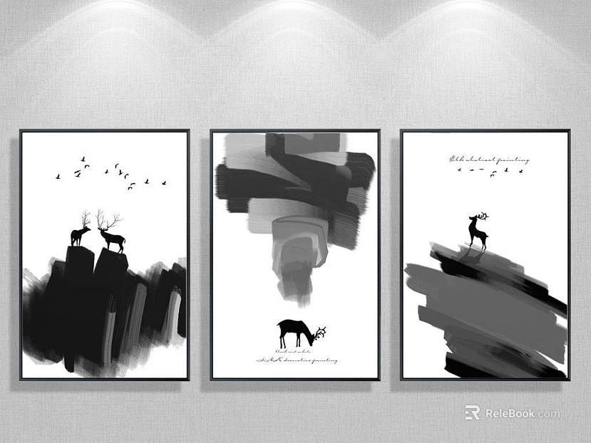 black and white painting texture