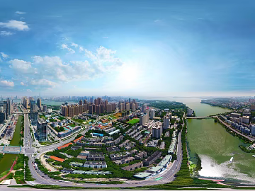 HDR city building bird's eye view panorama texture (ID:ffach448813)