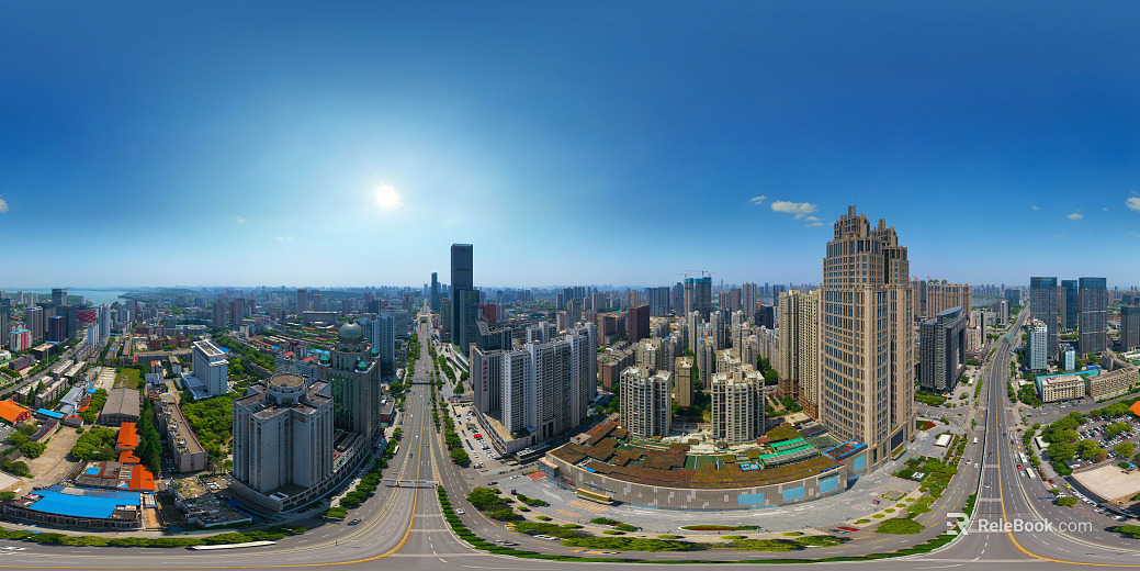 HDR urban ecological greening panorama texture