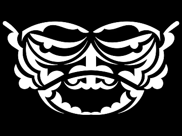 Tattoo black and white mask pattern texture pattern graphics (ID:ffach964584)