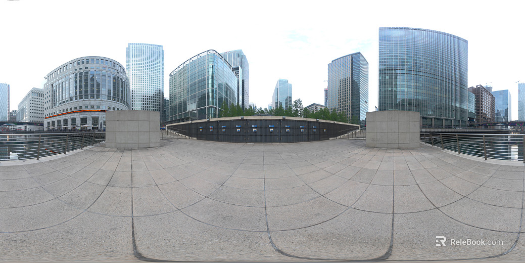City Office Plaza Daytime HDR texture