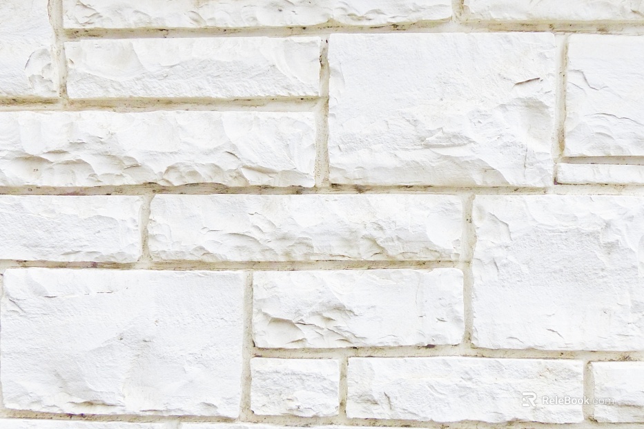 Brick wall stone wall white texture