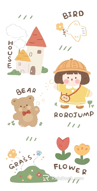 cartoon painting texture