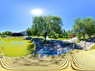 HDR ecological greening garden panorama texture (ID:ffach489503)