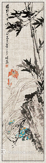 flower-and-bird painting texture